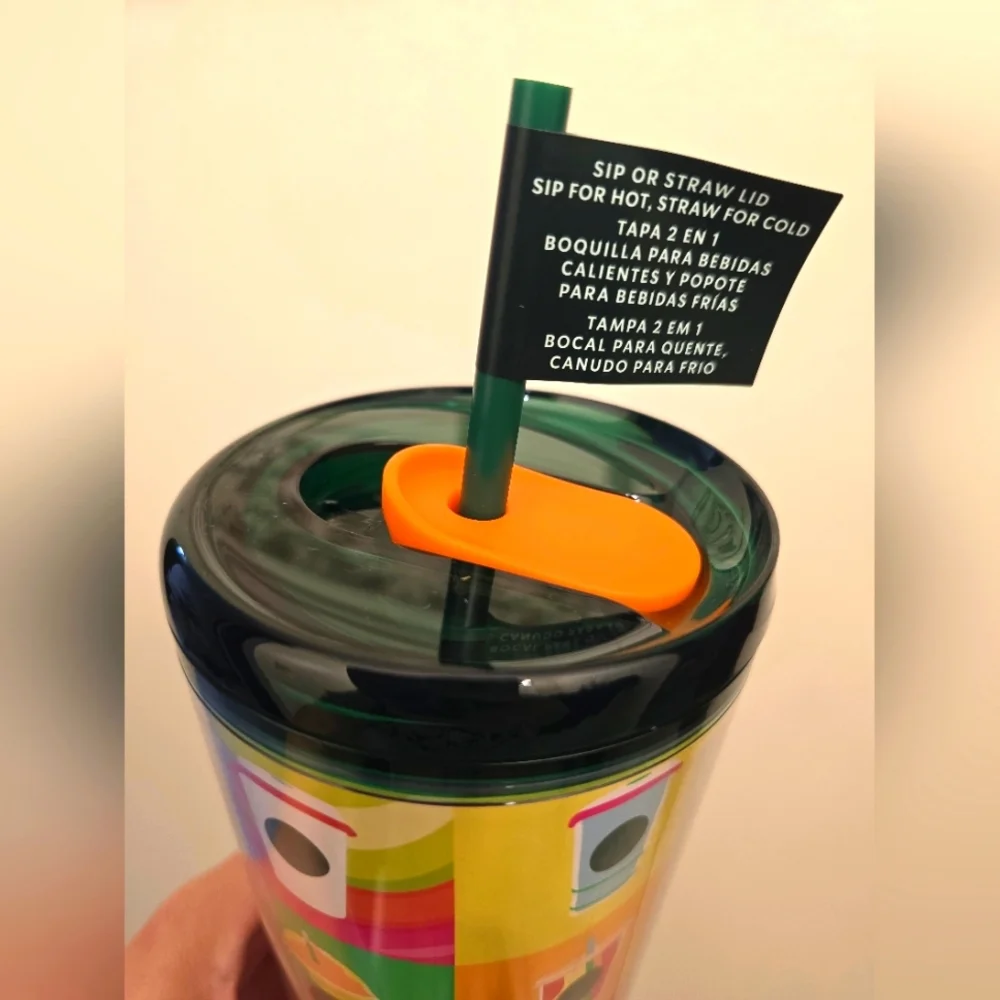 NWT Starbucks 2025 LATAM 2 In 1 Sip Or Straw Lid Venti Acrylic Tumbler